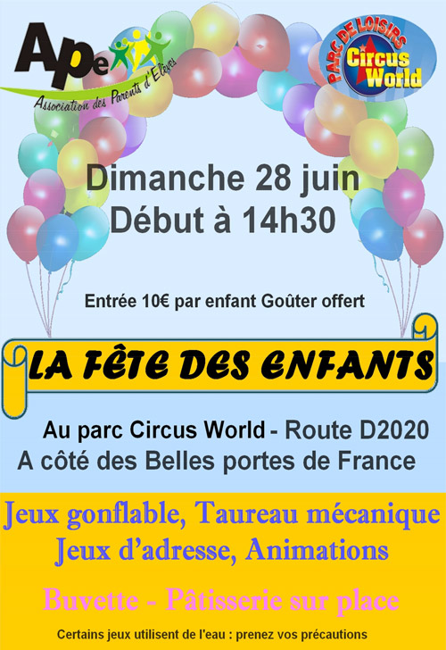 La fêtes des enfants 2015 au Parc Circusworld | Parc Circusworld